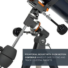 Load image into Gallery viewer, Celestron - AstroMaster 130EQ Newtonian Telescope - Reflector Telescope for Beginners - Fully-Coated Glass Optics - Adjustable-Height Tripod - BONUS Astronomy Software Package
