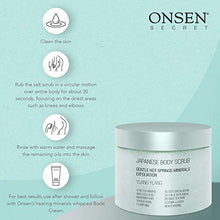Load image into Gallery viewer, Onsen Secret Exfoliating Body Scrub, Dead Sea Salt with Natural Japanese Hot Spring Minerals, Coconut Oil, Jojoba Oil, Japanese Body Scrub for Women, (Ylang-Ylang)
