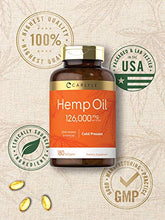 Load image into Gallery viewer, Hemp Oil Capsules | 126,000 mg | 180 Softgels | Non-GMO, Gluten Free | by Carlyle
