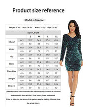 Load image into Gallery viewer, LLmansha Women's Sparkle Glitzy Glam Sequin Long Sleeve Flapper Party Club Dress(Black,M)
