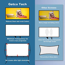 Load image into Gallery viewer, Projector Screen with Stand Foldable Portable Movie Screen 100 Inch（16：9）, HD 4K Double Sided Projection Screen Indoor Outdoor Projector Movies Screen for Home Theater (100 Inch) …
