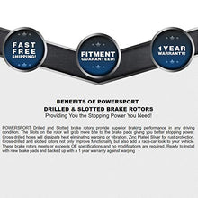 Load image into Gallery viewer, PowerSport Front Silver Drilled Slotted Brake Rotors and Ceramic Pads Compatible For 2007-2013 BMW 323i, 325i, 328i, 328i xDrive, 328xi
