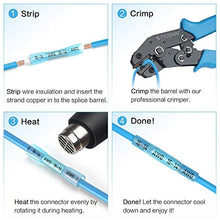 Load image into Gallery viewer, Crimping Tool+200 PCS Heat Shrink Butt Connectors Kit, AWG 24 – 10 4 Sizes Butt Splice
