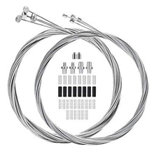 Load image into Gallery viewer, YASI Bike Brake Cable Shifter Cable, 8 Pack Bicycle Brake Cables Shift Cables Set for Mountain Bike and Road Bike, including 6 End Ferrules, 8 Cable End Caps, 8 Silicone O-Rings and 8 Housing End Caps
