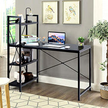 Load image into Gallery viewer, Tangkula Tower Computer Desk with 4 Tier Shelves, Study Writing Table with Storage Bookshelves, Modern Compact Home Office Workstation, 47.5" Tower PC with Steel Frame &amp; Adjustabe Feet Pad

