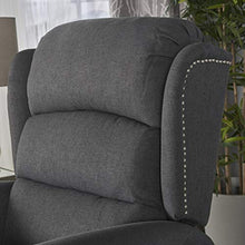 Load image into Gallery viewer, Christopher Knight Home Dezzie Tufted Fabric Power Recliner, Charcoal / Black
