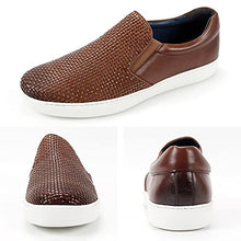 Load image into Gallery viewer, Men's Sneakers Leather Casual Shoes Business Oxford Fashion Sneaker (Brown, Numeric_9_Point_5)
