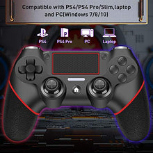Load image into Gallery viewer, Wireless Controller for Playstation 4 /Pro/Slim/PC RegeMoudal PS4 Controller Built-in Double Motor Vibration and Audio Function with Touchpad and Anti-Slip Grip
