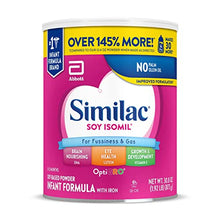 Load image into Gallery viewer, Similac Soy Isomil Infant Formula with Iron, Powder, 30.8 oz (Pack of 4)
