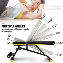 Load image into Gallery viewer, Adjustable Weight Bench for Home Gym, Doufit WB-01 Foldable Workout Bench Press, Indoor Multi-Purpose Exercise Incline Decline Bench
