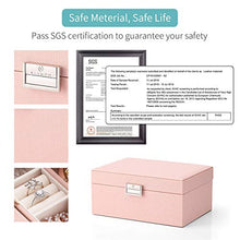 Load image into Gallery viewer, Vlando Jewelry Box, Jewelry Organizer and Storage with Mirror and Tray- Pink
