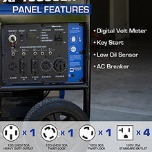 Load image into Gallery viewer, DuroMax XP15000EH Dual Fuel Portable Generator-15000 Watt Gas or Propane Powered Electric Start-Home Back Up &amp; RV Ready, 50 State Approved, Blue and Black
