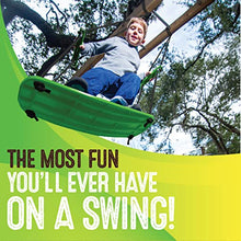 Load image into Gallery viewer, Swurfer Kick Stand Up Surfing Tree Swing Outdoor Swings for Kids Up to 150 Lbs - Hang from Up to 10 Feet High - Includes 24" SwingBoard, UV Resistant Rope, &amp; Handles, Green
