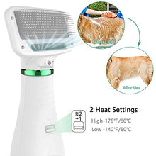 Load image into Gallery viewer, PETRIP Dog Hair Dryer Pet Dryer Professional Grooming Blower Dog Slicker Brush for Medium Pet Small Dog Cat (White, 2 in 1 Dryer)
