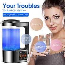 Load image into Gallery viewer, DQXY Hydrogen Water Bottle Generator,Portable Hydrogen Water Ionizer Machine,Hydrogen Rich Water Maker 2L Large Capacity Health Cup for Family Use
