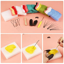 Load image into Gallery viewer, Needle Felting Starter Kit, Complete Needle Felting Tools Animal Doll Felting Kit with Felting Needles, Safety Eyes, Instructions, Felting Foam Mat, and Other Tools for Felting Beginner Supplies
