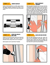 Load image into Gallery viewer, TOUGHBOLT Premium Sliding Glass Door Lock - Child Safety Lock with Double-DEADBOLT - Exterior Warning Sticker Included – See Tools Required to Install
