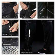 Load image into Gallery viewer, TSLA Men's Windproof Cycling Thermal Fleece Winter Pants Running Hiking Cold Active Bottoms Sweats, Cycling Windpants(ykb01) - Black &amp; Grey, X-Large (Waist 35.5-38 Inch)
