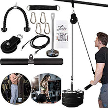 Load image into Gallery viewer, Pulley Cable Machine Men Women Professional Muscle Strength Fitness Equipment Forearm Wrist Roller Training for LAT Pulldowns, Biceps Curl, Triceps Extensions Workout Straight Curved
