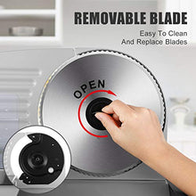 Load image into Gallery viewer, Meat Slicers Electric, Food Deli Slicers with Two 7.5” Serrated Stainless Steel Blade Upgrade Precisely Cuts Meat, Cheese, Bread, Fruit &amp; Veggies, Adjustable Thickness Dial, Non-Slip Feet (2 Blade)
