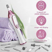 Load image into Gallery viewer, ISTON 36-piece Professional Manicure &amp; Pedicure Kit, Cordless Nail Drill Machine, 20000RPM,11Pcs Bits, 4 Speed, Electric Nail File Set, Nails Care Kits, Manicure Pedicure Tools, Storage Case
