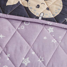 Load image into Gallery viewer, Urban Habitat Kids Magical Narwhals Reversible 100% Cotton Quilt, Novel Animal Print Modern All Season Down Alternative Bed Set for Kids, Decorative Pillows, Twin(68"x88"), Purple Multi 4 Piece
