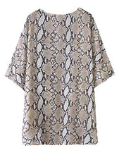 Load image into Gallery viewer, Women's Snake Print Tops Kimono Cover Ups Shirts Summer Chiffon Beach Boho Sheer Cardigan S
