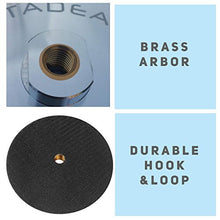 Load image into Gallery viewer, Stadea ABP103Q 5 Inch Hook and Loop Backing Pad With Rigid Aluminium Backing, 5/8" 11 Brass Arbor
