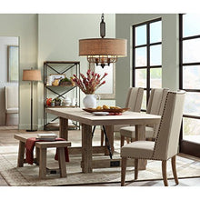 Load image into Gallery viewer, Tremont Rust Cage Pendant Chandelier 20" Wide Industrial Rustic Tan Burlap Drum Shade 3-Light Fixture for Dining Room House Foyer Kitchen Island Entryway Bedroom Living Room - Franklin Iron Works
