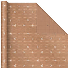 Load image into Gallery viewer, Hallmark Kraft Cut Lines on Reverse (3 Rolls: 90 sq ft TTL) Gift, Tri-Pack, Sustainable Holiday Wrap
