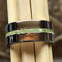 Load image into Gallery viewer, Genuine 2ct Green Peridot 925 Solid Sterling Silver Men's Ring Size 7, 8
