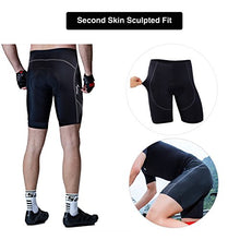 Load image into Gallery viewer, Sportneer Men's Cycling Shorts Biking Bike Bicycle Pants Half Pants 4D Coolmax Padded, Comfort, Breathable &amp; Absorbent Black
