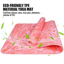 Load image into Gallery viewer, AIMERDAY Non Slip Yoga Mat Eco Friendly TPE Exercise Mat Premium Print 1/4 Inch Thick High Density Lightweight Pilates Mat with Carrying Strap for Floor Workout, Fitness &amp; Hot Yoga 72" x 24"
