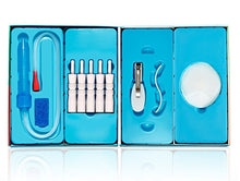 Load image into Gallery viewer, Baby Basics Kit by FridaBaby |Includes NoseFrida, NailFrida, Windi, DermaFrida + Silicone Carry Case
