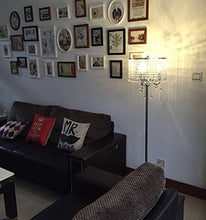 Load image into Gallery viewer, Hsyile Lighting KU300153 Elegant Designs Crystal Floor Lamp Chrome Finish,2 Lights
