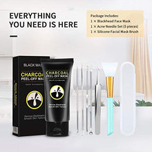 Load image into Gallery viewer, Blackhead Remover, Blackhead Peel Off Face Mask, Ms.Yilia 7-in-1 Bamboo Charcoal Face Masks for Women &amp; Men with Acne Needle Set - New Type of Bamboo Charcoal, 100% Natural &amp; Organic Ingredients

