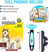 Load image into Gallery viewer, Pet Grooming Brush Effectively Reduces Shedding by Up to 95% Professional Deshedding Tool for Dogs and Cats
