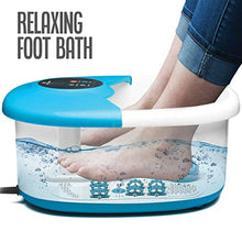 Load image into Gallery viewer, Foot Spa Massager With Heat, 14 Rollers In Foot Shape - 5 In 1 Foot Bath Massager Includes Adjustable Heating, Bubbles, Vibration, Pumice Stone, Mini Massage Points - For Tired Feet, &amp; Stress Relief
