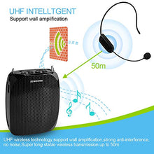 Load image into Gallery viewer, ZOWEETEK Voice Amplifier with UHF Wireless Microphone Headset, 10W 1800mAh Portable Rechargeable PA system Speaker for Multiple Locations such as Classroom, Meetings, Promotions and Outdoors
