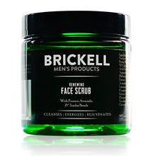 Load image into Gallery viewer, Brickell Men's Renewing Face Scrub for Men, Natural and Organic Deep Exfoliating Facial Scrub Formulated with Jojoba Beads, Coffee Extract and Pumice, 4 Ounce, Scented
