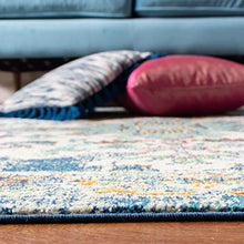 Load image into Gallery viewer, Safavieh Madison Collection MAD452M Vintage Medallion Distressed Area Rug, 5' 3" x 7' 6", Navy/Grey
