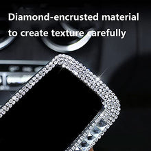 Load image into Gallery viewer, Bling Rhinestone Car Rear View Mirror, Car Rear View Mirror with Crystal Diamonds Bling Rhinestones Car Rear View Mirror for Women,Car Interior Trim. (Sliver)
