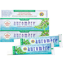 Load image into Gallery viewer, Auromere Ayurvedic Herbal Toothpaste, Fresh Mint - Vegan, Natural, Non GMO, Fluoride Free, Gluten Free, with Neem &amp; Peelu (4.16 oz), 2 Pack
