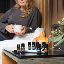 Load image into Gallery viewer, Cliganic USDA Organic Aromatherapy TOP 12 Essential Oils Set, 100% Pure - Peppermint, Lavender, Eucalyptus, Tea Tree, Lemongrass, Rosemary, Frankincense, Orange, Lemon, Cassia, Cedarwood &amp; Grapefruit
