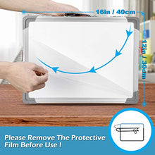 Load image into Gallery viewer, Homemaxs Small White Board Dry Erase Board,White Magnetic Boards Portable Dry Erase Board for Kids and Students Double Sided Foldable Desktop Whiteboard for School Home Kitchen Office 12" x 16"
