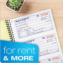 Load image into Gallery viewer, Adams Money and Rent Receipt Book, 2-Part Carbonless, 5-1/4" x 11", Spiral Bound, 200 Sets per Book, 4 Receipts per Page (SC1152)
