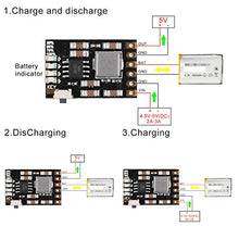 Load image into Gallery viewer, MakerFocus 10pcs 186 50 Lithium Battery Charging Module TP4056 Charging Module 1A with Battery Protection 186 50 BMS and 2A 5V Charge Discharge Module Charging Boost Mobile Power Protection PCB Board
