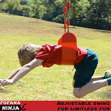 Load image into Gallery viewer, Fofana Ninja Slider Slackline Pulley Kit - 65 Ft. Slack Line Zip Ninja Course - Includes Slackline, 2X Slider Pulley, and Swing - Ninja Warrior Obstacle Course for Kids - Sports &amp; Outdoor Play Toys
