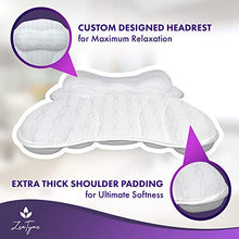Load image into Gallery viewer, Bath Pillow Luxury Bathtub Pillow, Ergonomic Bath Pillows for Tub Neck and Back Support, Bath Tub Pillow Rest 3D Air Mesh Breathable Bath Accessories for Women &amp; Men, Spa Pillow, Powerful Suction Cups
