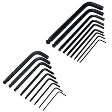 Load image into Gallery viewer, Allen Wrench Set (36 Pack - Metric &amp; SAE Wrenches) Hex Key with Ball End &amp; Short Arm
